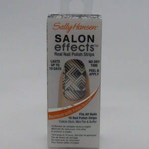 Sally Hansen Salon Effects Black Geometric Nails